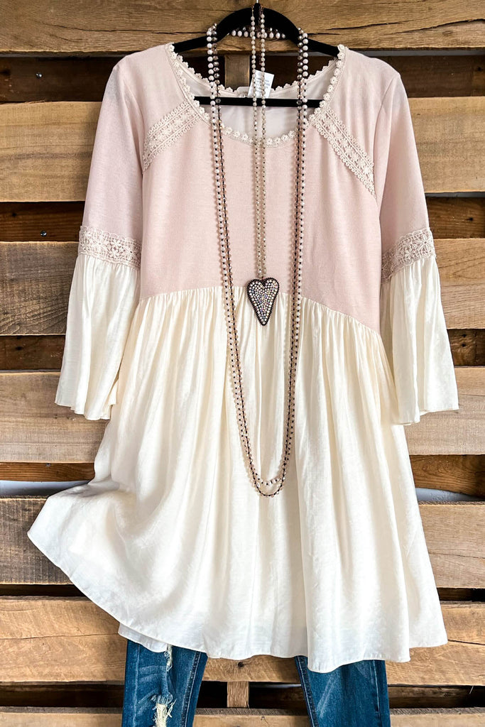 This Side Of Paradise Dress - Pink/Beige - SALE