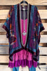 Follow My Heart Burnout Velvet Kimono - Burgundy Flower