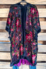 Velvet Garden Burnout Velvet Kimono - Peony