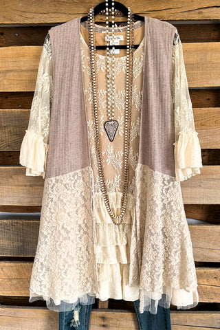 Boho Vibes Oversized Kimono - Cream