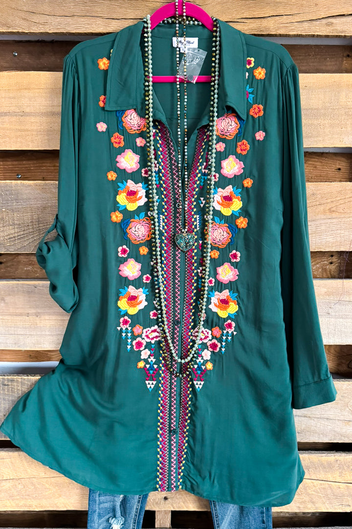 AHB EXCLUSIVE: Born Ready Plaid Back Tunic Dress - Green