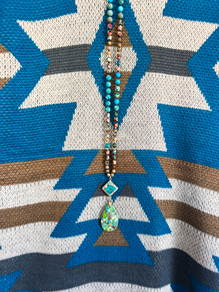 Winding Roads Sweater - Teal - SALE