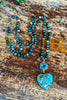 A Piece Of My Heart Necklace - Turquoise