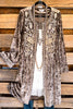 AHB EXCLUSIVE: Long Velvet Embroidery Cardigan - Bronze