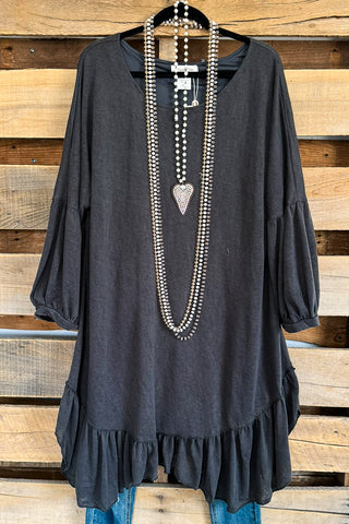 AHB EXCLUSIVE: Spring Sighting Tunic/Dress- Dk. Grey