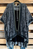 Value Of Truth Burnout Velvet Kimono - Gray