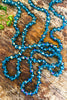 Long Beaded Necklace - Teal