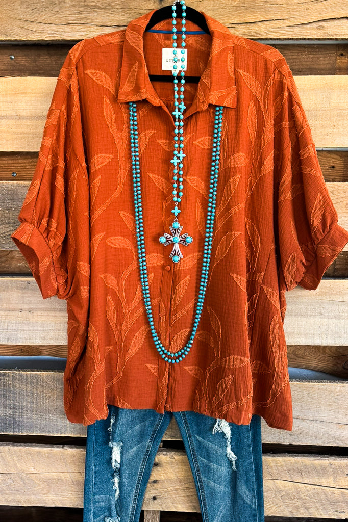 Keeping Time Tunic - Rust