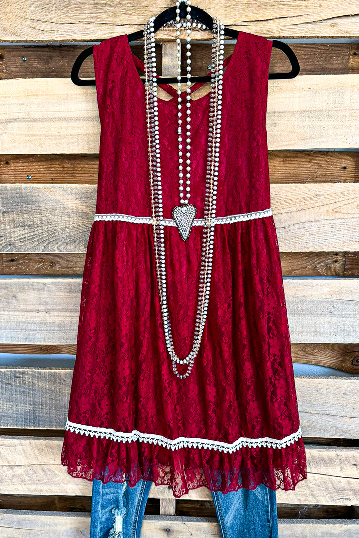 Secret Romance Dress - Crimson - SALE