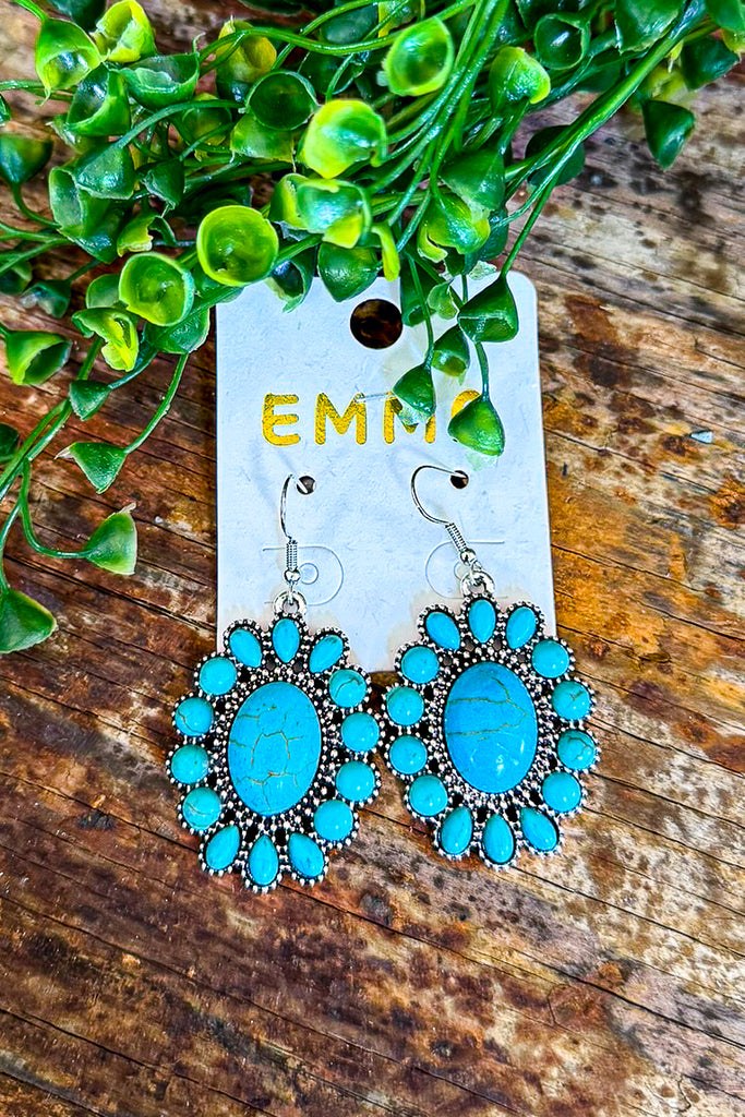 Exquisite Turquoise & Sliver Earrings