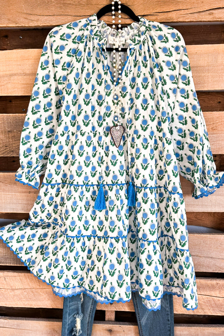 Garden Escape Dress - Off White - 100% COTTON