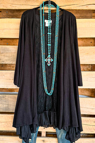 Staying For Awhile Tunic/Dress - Black