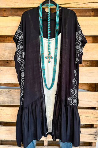 Boho Vibes Oversized Kimono - Sage