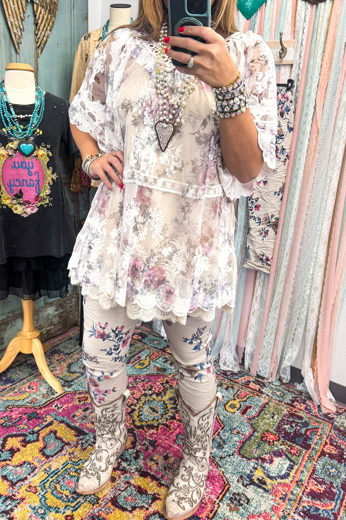 AHB EXCLUSIVE: You'll Be In My Heart Top - Ivory/Floral (slip sold separately)