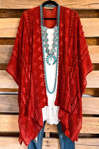 Savannah Boho Kimono - Rust
