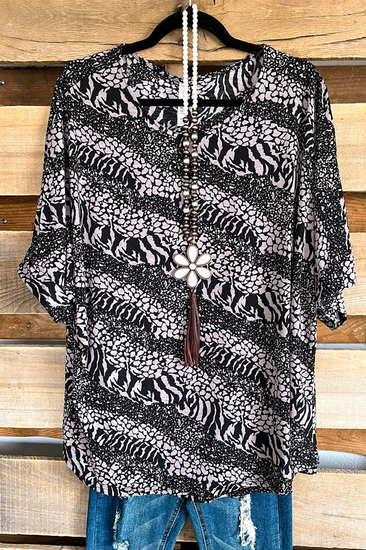 All Is Calm Top - Charcoal - SALE