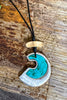 Glancing Moon Necklace - Turquoise