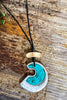 Glancing Moon Necklace - Turquoise