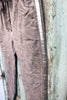 Made in Italy Scrunchy Ribbon Stretch Floral Jogger Pants – Ultra Comfortable - Chocolate (Size 4 to 24)