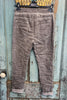 Made in Italy Scrunchy Ribbon Stretch Floral Jogger Pants – Ultra Comfortable - Chocolate (Size 4 to 24)
