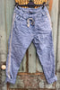 Made in Italy Scrunchy Rhinestone Stretch Pants – Ultra Comfortable Size (4 to 24)