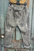 Made in Italy Scrunchy Foil Stretch Floral Jogger Pants – Ultra Comfortable Plus Size - Military Green (Size 14 to 24)