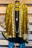 AHB EXCLUSIVE: Crushed Velvet Embroidered Cardigan - Gold