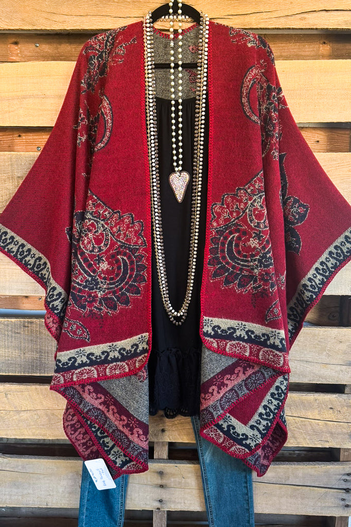 Own The Day Poncho - Red