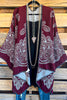 A Winters Wish Poncho - Burgundy