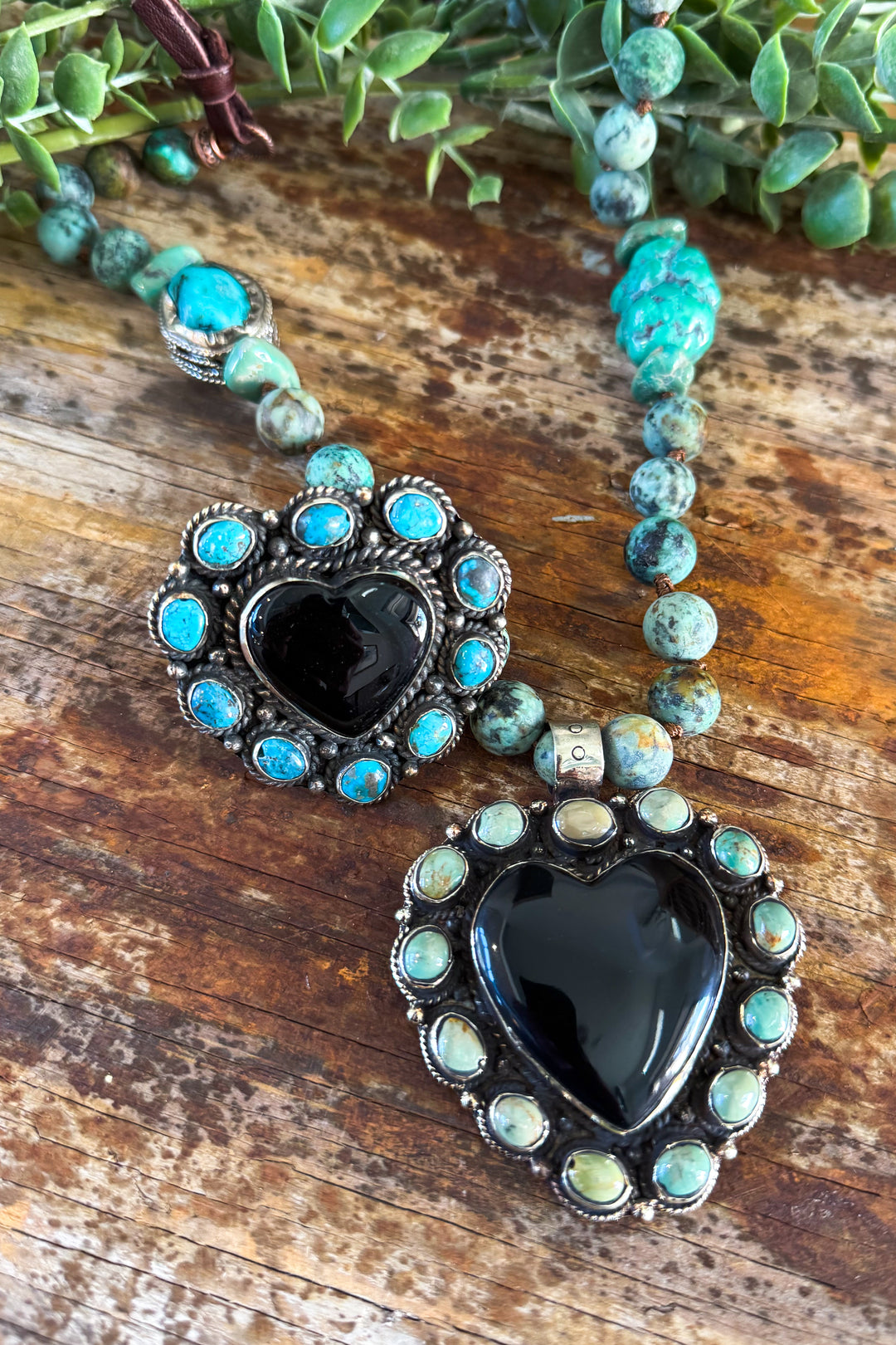 Black Onyx and Turquoise Ring