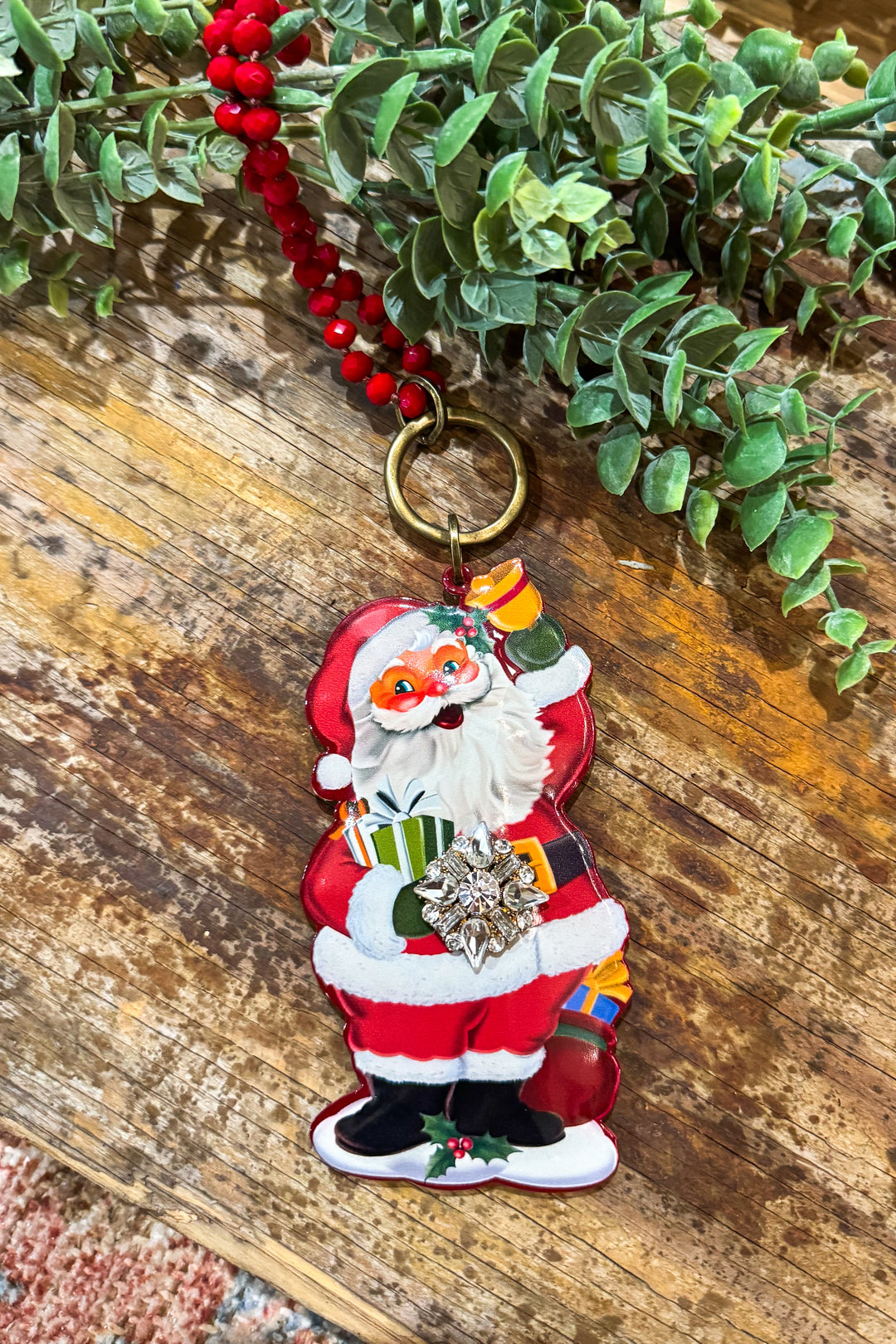 Metal Santa Necklace - long or short
