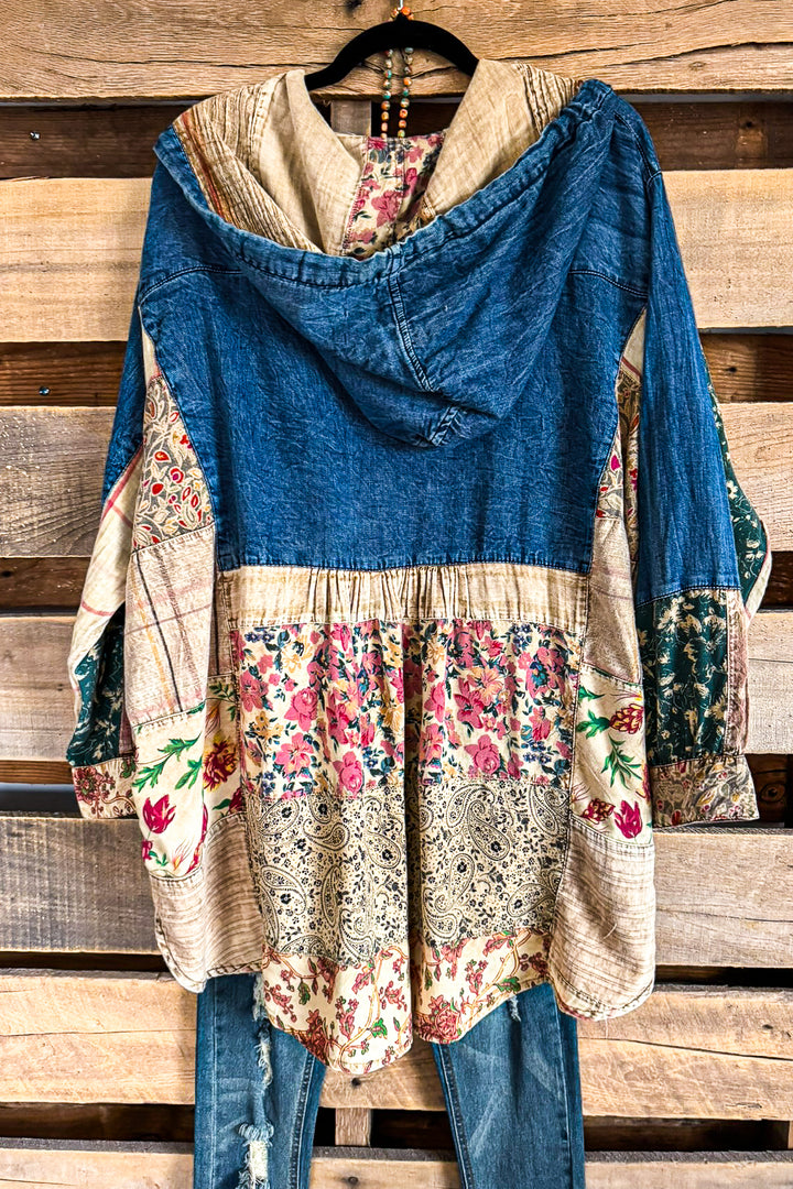 Capturing Balance Top - Denim - 100% COTTON