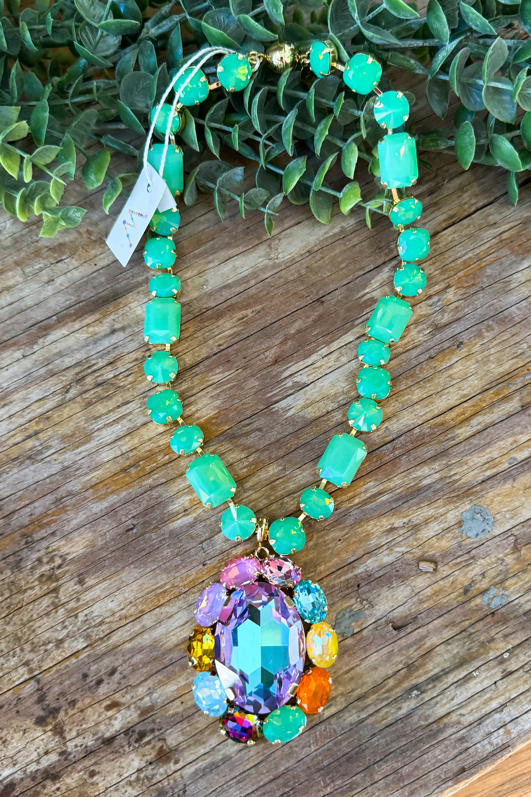 WAFA Concho Necklace - Mint Necklace Multi Concho