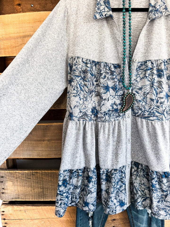 Carefree Afternoon Tunic - Gray