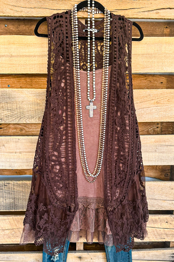 AHB EXCLUSIVE: Dream Weaver Vest - Brown - 100% COTTON