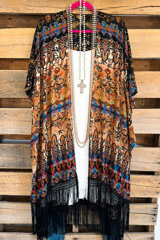 Summer Resort Kimono - Black