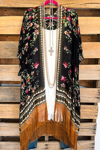 Boho Vibes Oversized Kimono - Sage