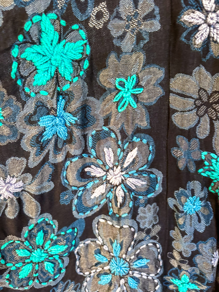 AHB EXCLUSIVE: Blooming Across The Deep Ruana - Sapphire