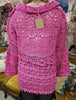 PRE ORDER: Lover’s Heart Hand-Crocheted Magenta Top
