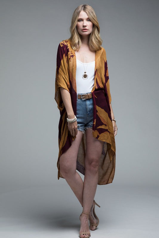 In My Vision Kimono - Rust/Burgundy .