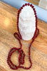 Long Beaded Necklace - True Red