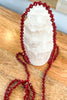 Long Beaded Necklace - True Red