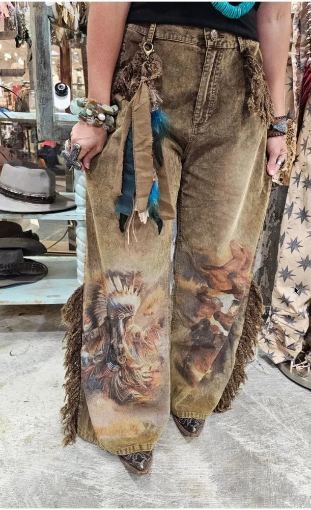 Spirit of a Warrior Corduroy Pants - 100% Cotton