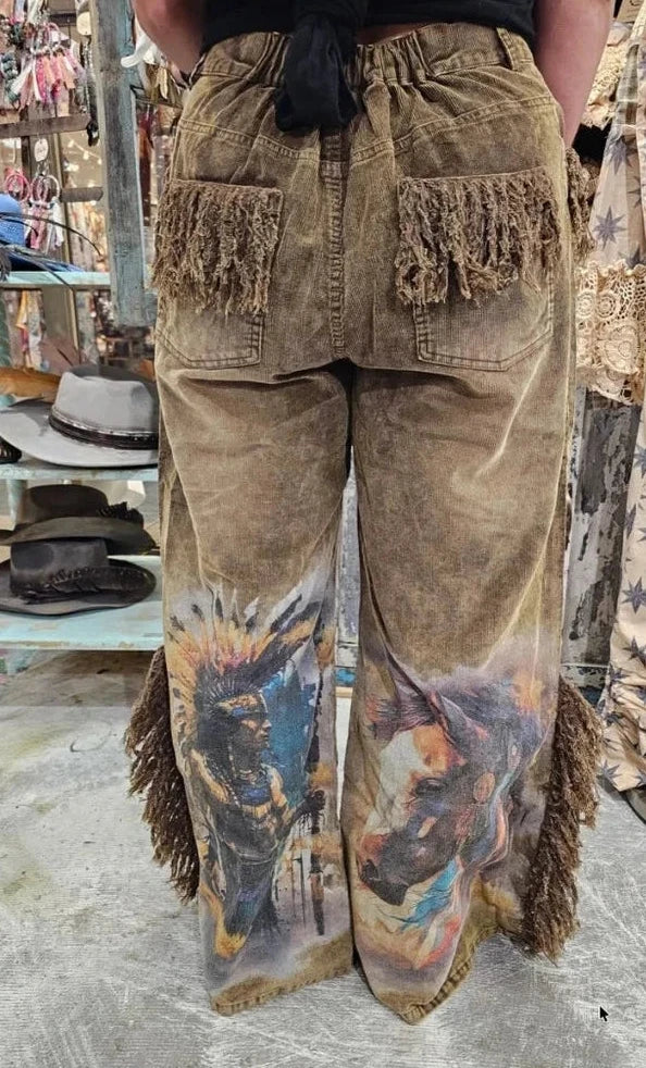 Spirit of a Warrior Corduroy Pants - 100% Cotton