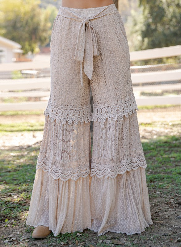 Heirloom Lace Pants - 100% Cotton - Natural