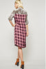 AHB EXCLUSIVE: Long Crushed Velvet Plaid Back Duster/Dress