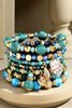 Layered Natural Stone Bracelet - Turquoise