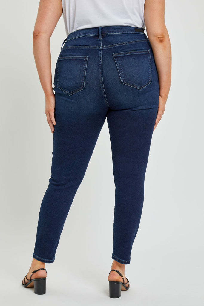 Rise Above The Rest Skinny Jean - Dark Denim - WITH LYCRA