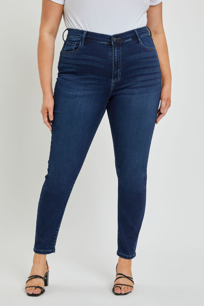 Rise Above The Rest Skinny Jean - Dark Denim - WITH LYCRA