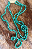 Long Beaded Necklace - Iridescent Turquoise